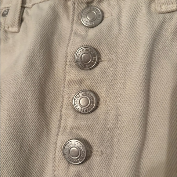 We The Free Off-White Denim Skirt 27 - Picture 6 of 6